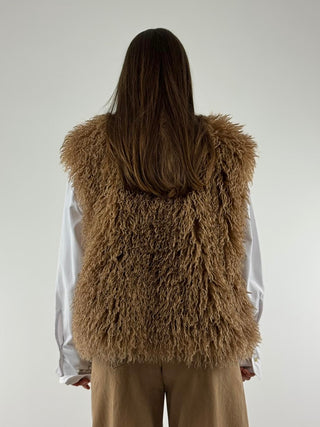 Gilet teddy ecopelliccia - W25J113