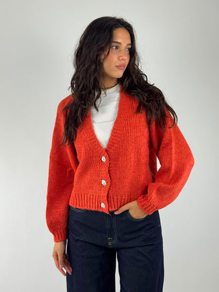 Cardigan bottoni gioiello - JIT-R027