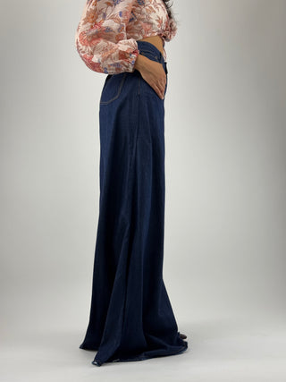 Jeans Wide leg vita alta- P177A242