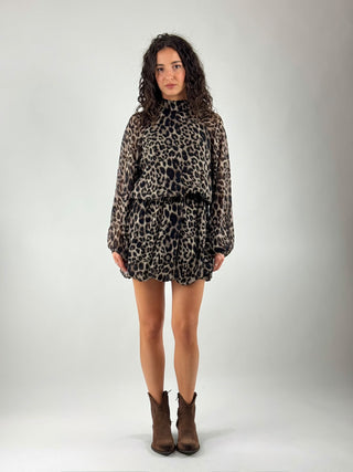 Abito corto animalier - I262111