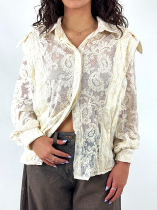 Camicia in pizzo floreale - CVI-R037