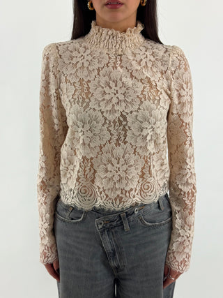 Blusa in pizzo floreale - W26T704