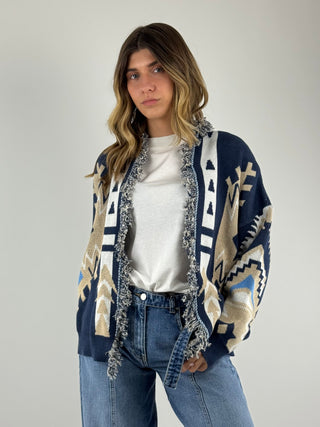 Cardigan frange - P6HMG15A414