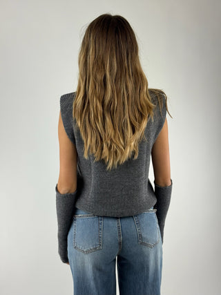 Maglione con manicotti - 3M1087NI