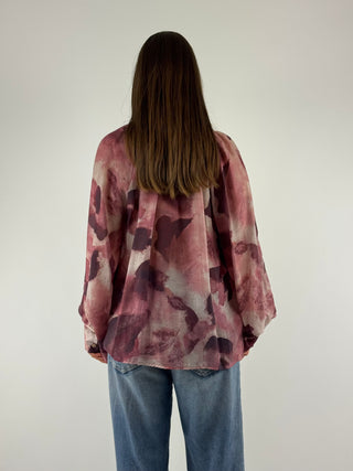 Camicia in fantasia con fiocco - TF0339