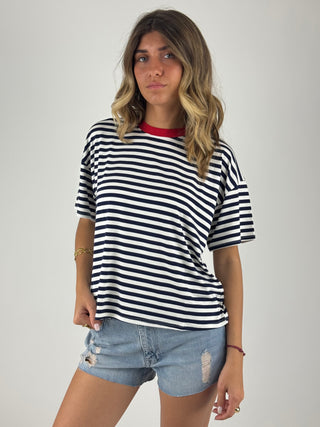 T-shirt a righe - MJS-Q164