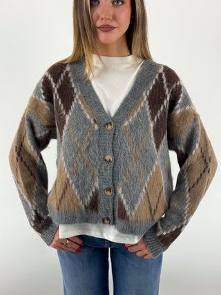 Cardigan fantasia triangolo - 7611