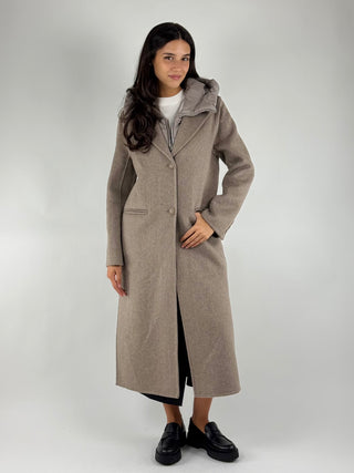 Cappotto lungo con cappuccio  - C03T0114