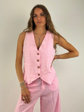 Gilet in lino - S26JJ00