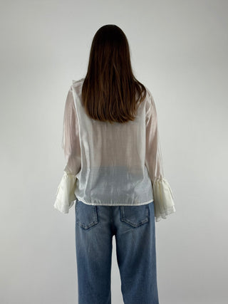 Camicia con rouches - W26M221