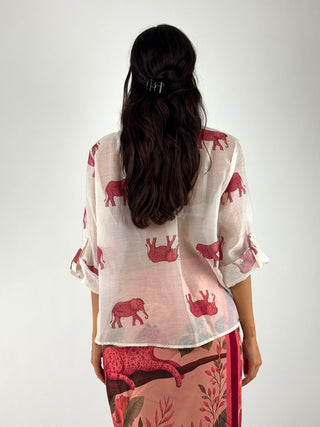 Camicia fantasia elefanti - CVS-Q507