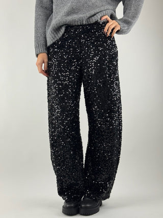 Pantalone baloon paillettes - W25PC53