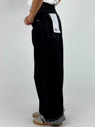 Jeans baloon ‘Bella’ nero - PLS-R104