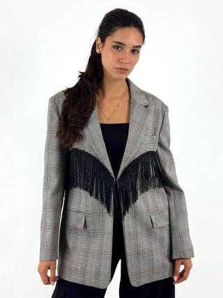 Blazer a quadri con frange
- TAC1312