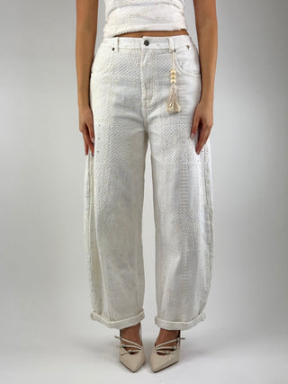 Pantalone ricamato- V02A0185