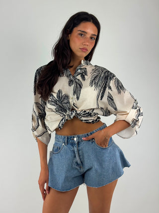 Camicia coreana in fantasia - CMA-Q510