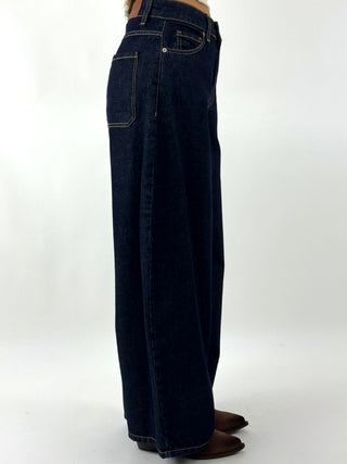 Jeans Wide Leg Blu Scuro - V03O0304