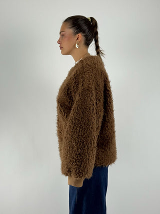 Giacca teddy con zip - TF1078