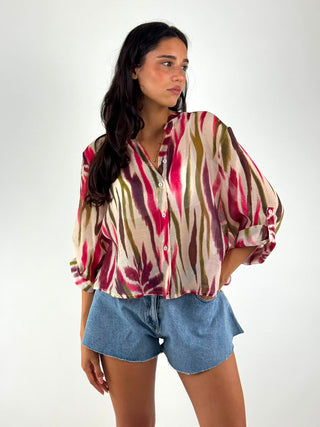 Camicia coreana in fantasia - CVS-Q444