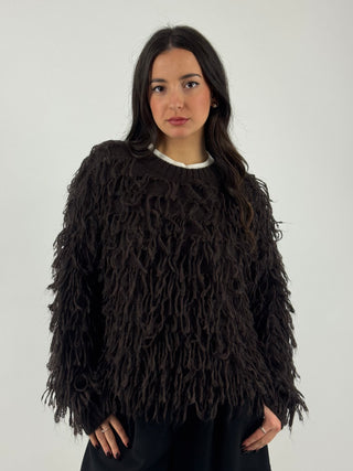 Maglione con frange - V40A0408