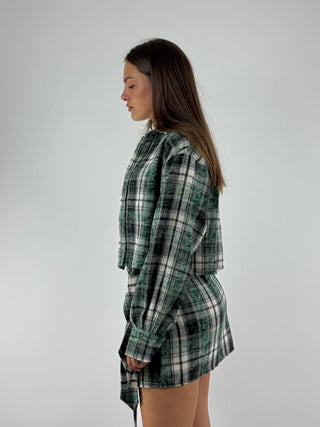 Camicia crop in fantasia - TF0875