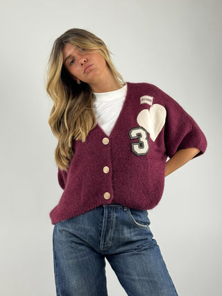 Cardigan con patch - 30111