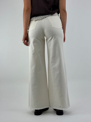 Pantalone a palazzo sfrangiato - PA3893AI25
