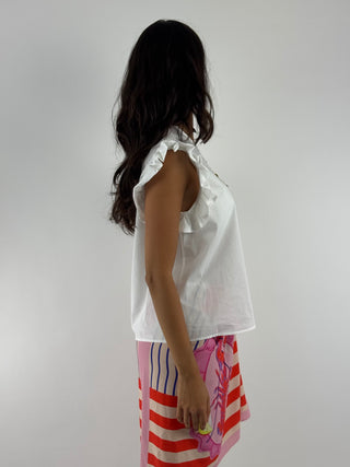 T-shirt con maniche a volant - TAB3191