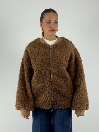 Giacca teddy con zip - TF1078