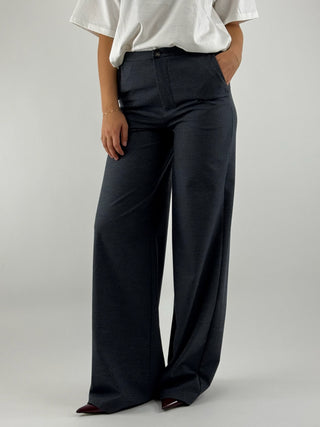 Pantalone quadro a palazzo - 12406