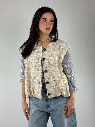 Gilet ricamato - D02E0211