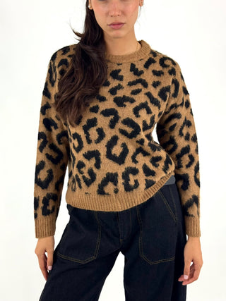 Maglia jacquard animalier - 7AC7200