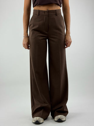 Pantalone a gamba dritta gessato - 17206/4600