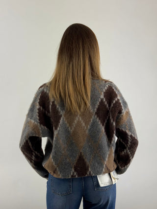 Cardigan fantasia triangolo - 7611