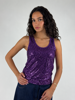 Canotta paillettes - C109W