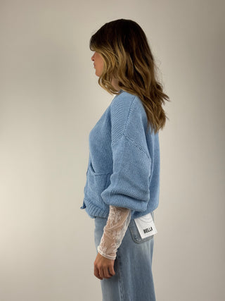 Cardigan bottoni tasche - JIT-Q007