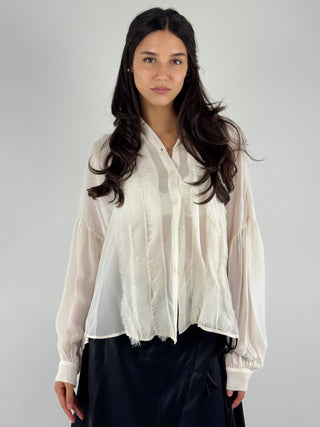 Camicia effetto frange - W03G0006