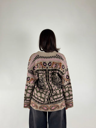 Cardigan fantasia Paisley - W6HMG61A400