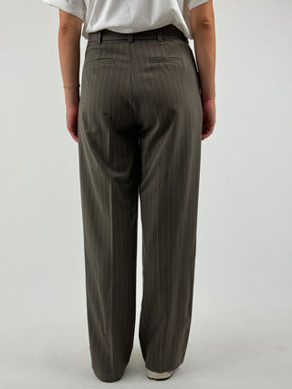 Pantalone gessato a gamba dritta - PN148513