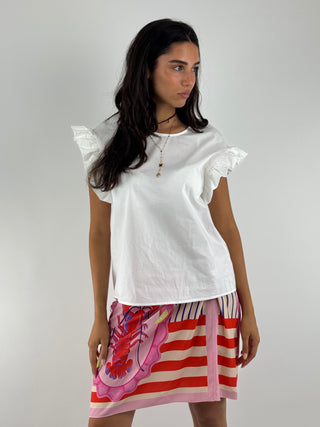 T-shirt con maniche a volant - TAB3191