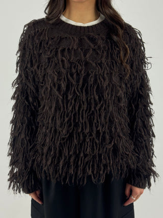 Maglione con frange - V40A0408