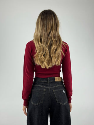 Maglia girocollo crop - 3M0805C