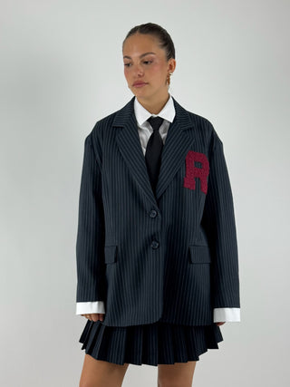 Giacca over con patch - M09173