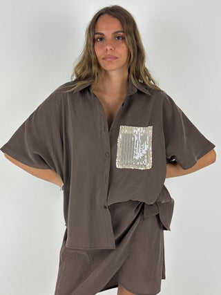 Camicia tasca paillettes - C817902R1