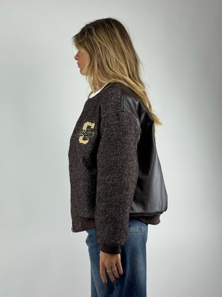 Bomber spinato in ecopelle - 506894