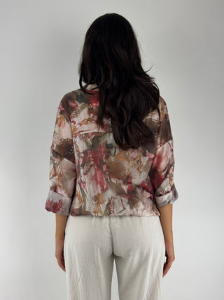 Camicia fantasia fiori - R2156F