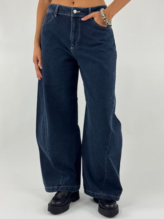 Jeans Wide Leg Blu Scuro - G040-HB02