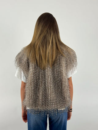 Gilet frange - W25J332