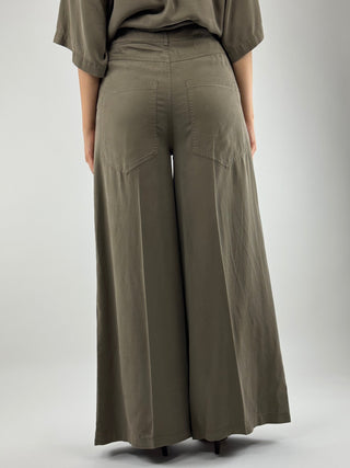 Pantalone palazzo con taschine sul retro - P212A210