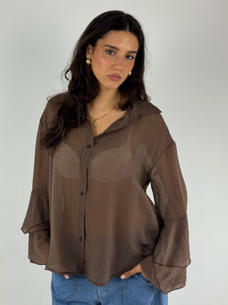 Camicia con balze - W02G0736